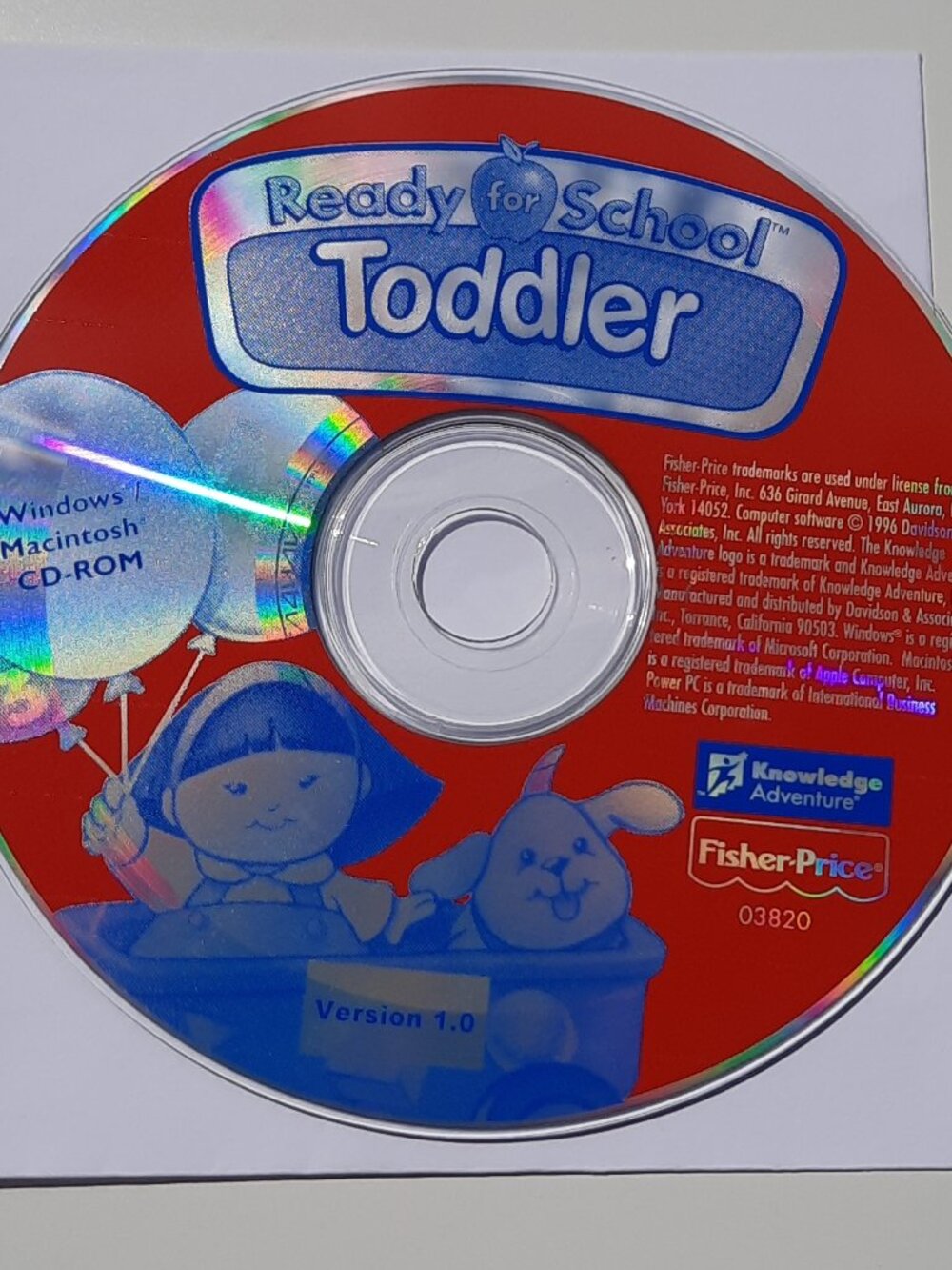 Fisher Price Ready For School Toddler CD Rom Game